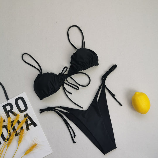 Damen Triangel-Bikini mit regulierbaren Bindebändern R&B