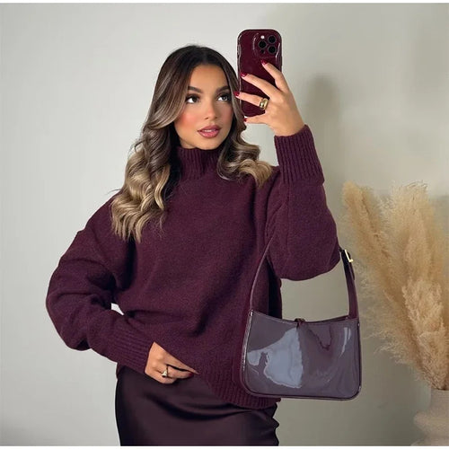 Damen Kuscheliger Rollkragenpullover R&B