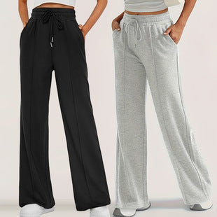 Damen lockere Sweatpants mit seitlichen Taschen und elastischem Bund R&B