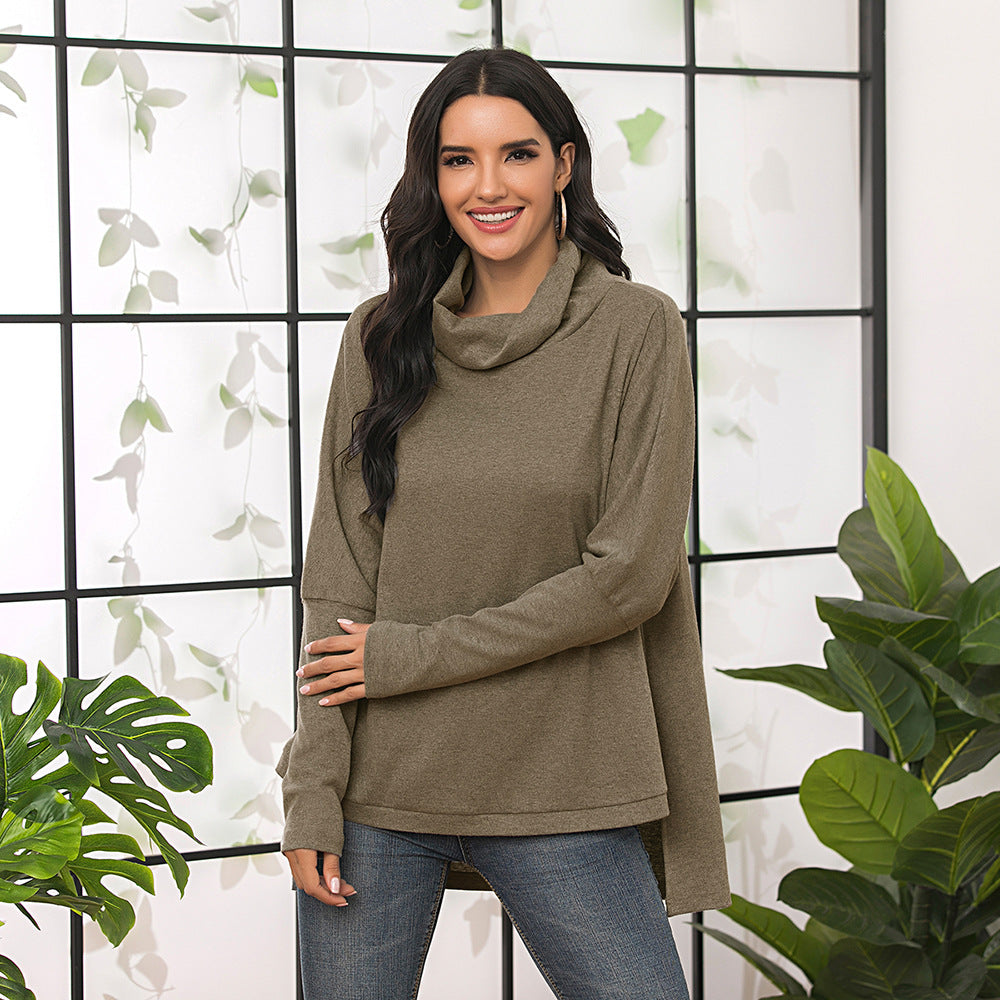 Damen lässiges Longsleeve mit Kapuze R&B