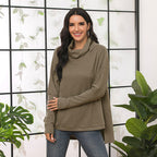 Damen lässiges Longsleeve mit Kapuze