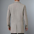 Herren eleganter Doppelreiher-Mantel mit strukturiertem Herringbone-Muster R&B
