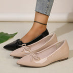 Damen Elegante Ballerinas mit modischem Schleifen-Detail