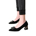 Damen Elegante Pumps mit funkelnder Schmuckapplikation R&B