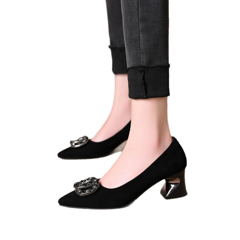 Damen Elegante Pumps mit funkelnder Schmuckapplikation R&B