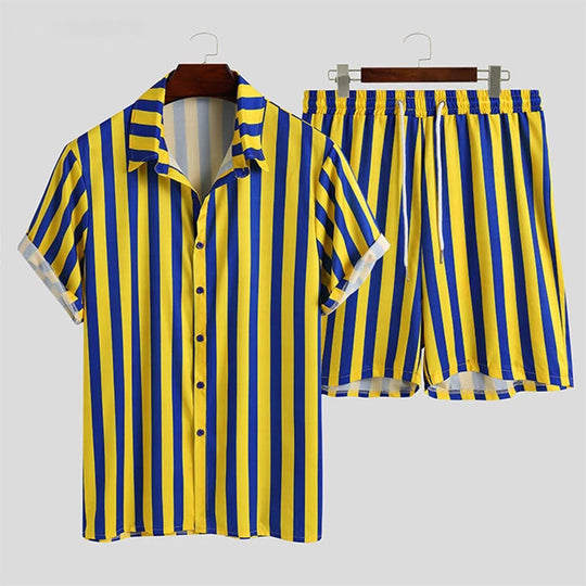 Damen lässiges Streifen-Matchingset R&B
