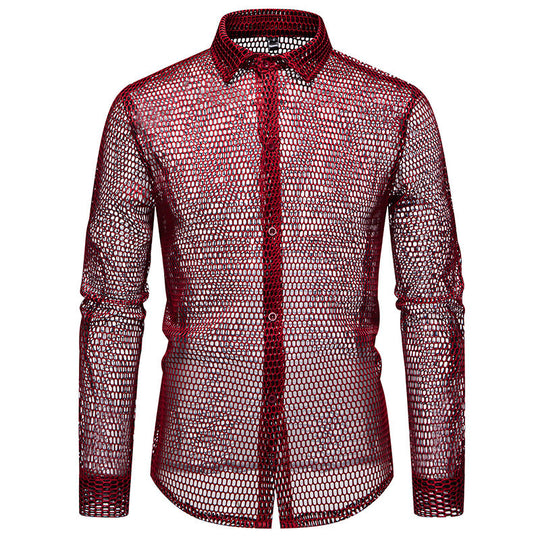 Herren Mesh-Hemd aus hochwertigem Material mit innovativem Design R&B