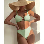 Damen Hochtaillierter Bikini mit raffiniertem Cut-Out