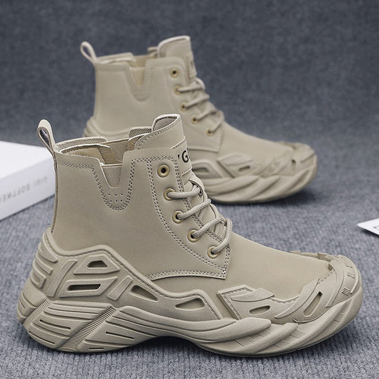 Damen Sportliche High-Top Stiefel mit futuristischem Design und rutschfester Sohle R&B