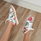 Damen farbenfrohe Sneaker mit Kork-Außensohle und floralem Design R&B