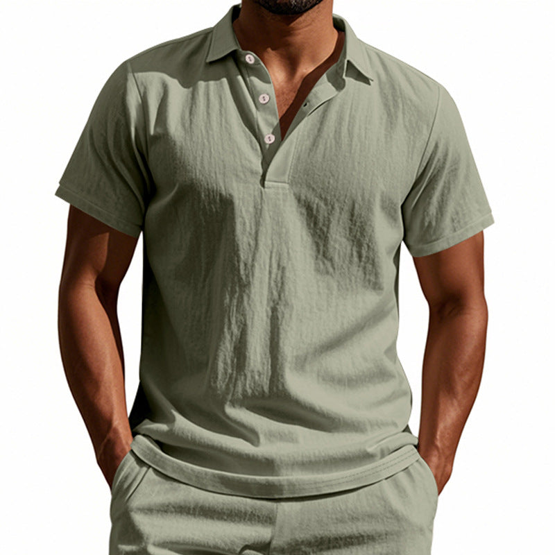 Herren Poloshirt mit atmungsaktiver Struktur und klassischem Kragen R&B