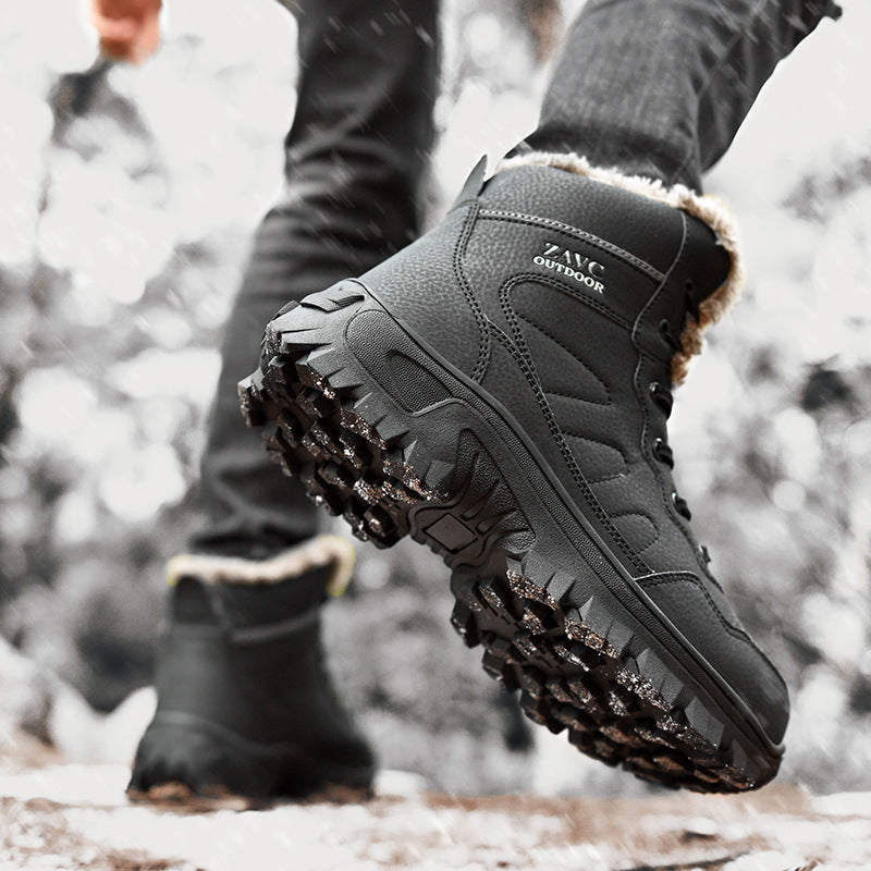 Damen warme Outdoor-Winterstiefel mit isolierender Polsterung und rutschfester Sohle R&B