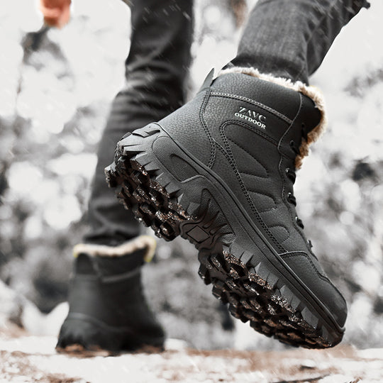 Damen warme Outdoor-Winterstiefel mit isolierender Polsterung und rutschfester Sohle R&B