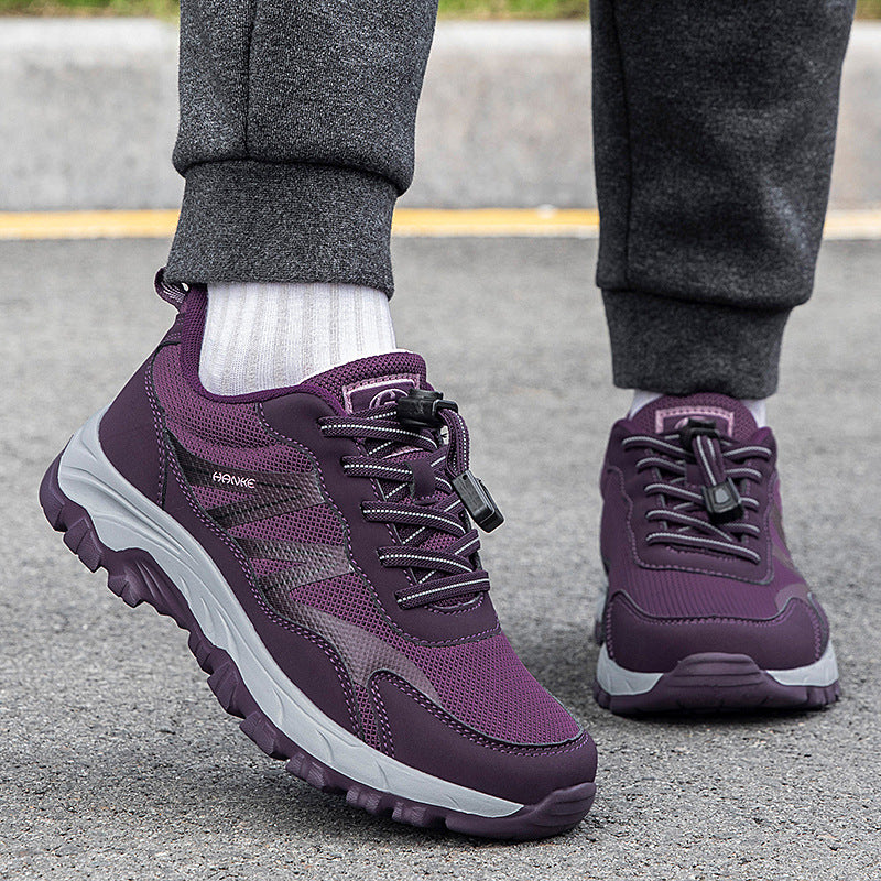 Damen Lauf- und Fitness-Sneaker mit atmungsaktiver Mesh-Oberfläche und innovativem Schnellschnürsystem R&B