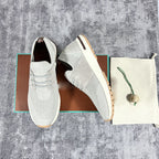 Damen Bequeme Slip-On Sneakers mit elastischer Strickoberfläche und dämpfender Sohle R&B