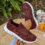 Damen Sportliche Slip-Ons mit funkelnden Verzierungen R&B