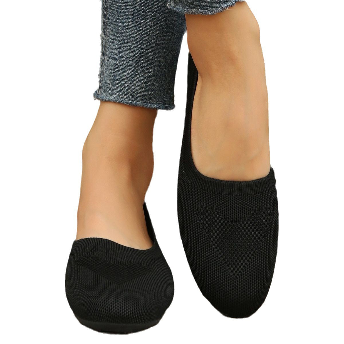 Damen Atmungsaktive Slip-On Ballerinas im minimalistischen Design R&B
