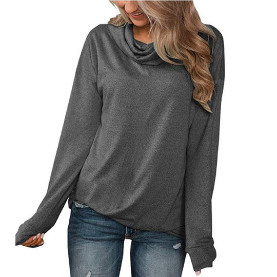 Damen Legerer Rollkragenpullover mit weichem Material R&B
