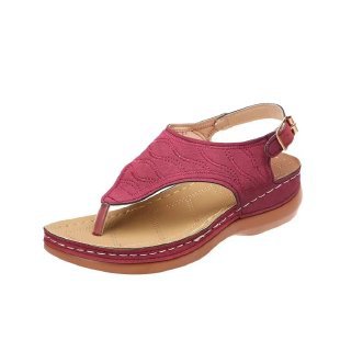 Damen Komfortable Zehentrenner-Sandalen mit modischen Riemen R&B