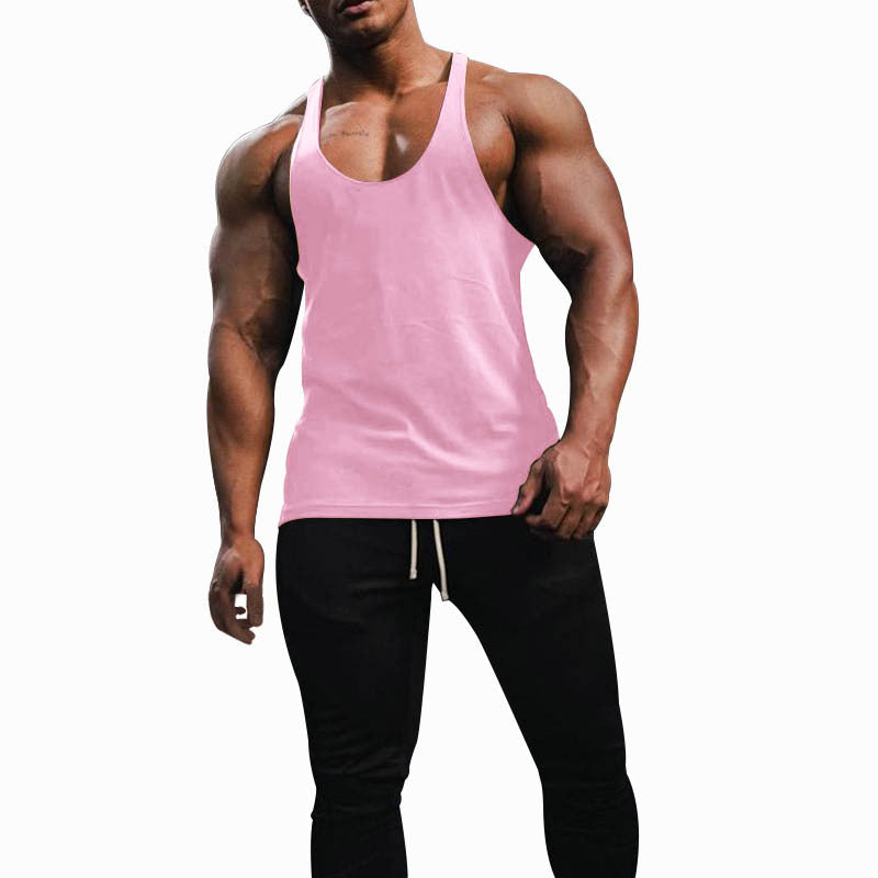 Herren Sporttanktop mit racerback Design und atmungsaktiver Baumwolle R&B