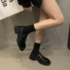Damen elegante Loafers mit modischen Schnallenverzierungen R&B