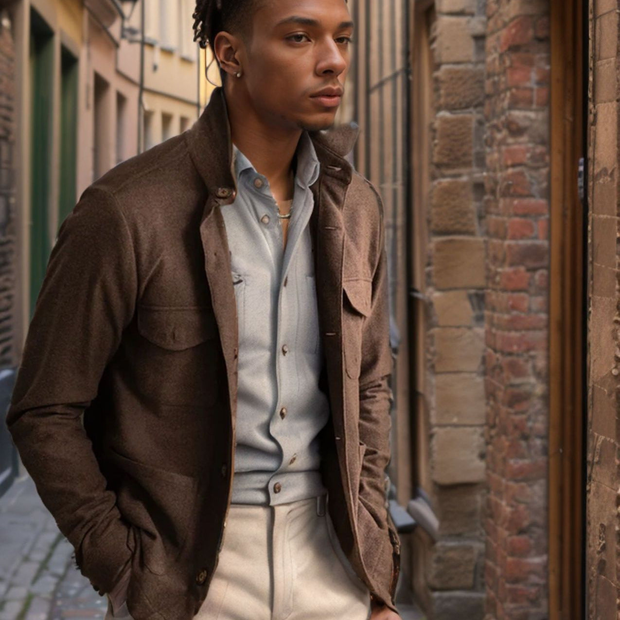 Herren Funktionsjacke mit hochschließendem Kragen und praktischen Taschen R&B