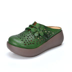 Damen Komfortable Clogs mit floralen Cut-Outs und ergonomischer Sohle R&B