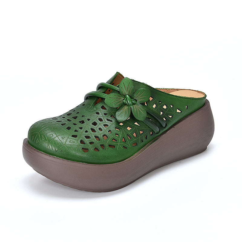 Damen Komfortable Clogs mit floralen Cut-Outs und ergonomischer Sohle R&B