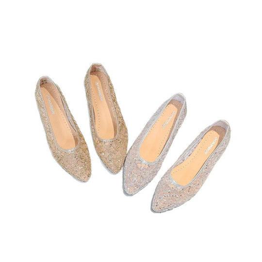 Damen Ballerinas mit funkelnden Verzierungen R&B