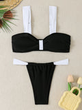 Damen Bikini-Set mit modischen Trägern und eleganter Schleifen-Optik R&B