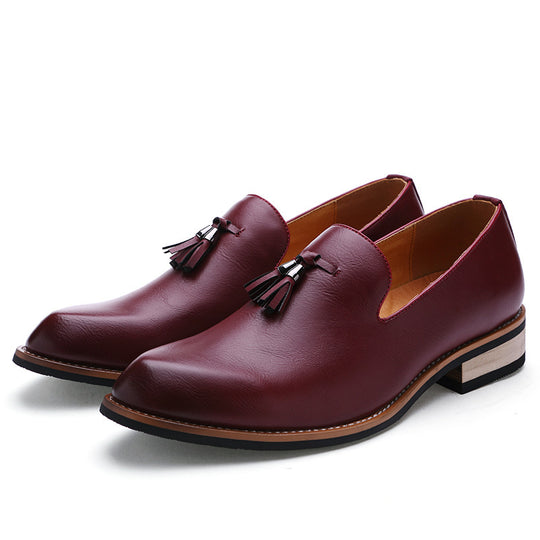 Damen Luxus Loafers aus echtem Leder mit modischen Fransen R&B