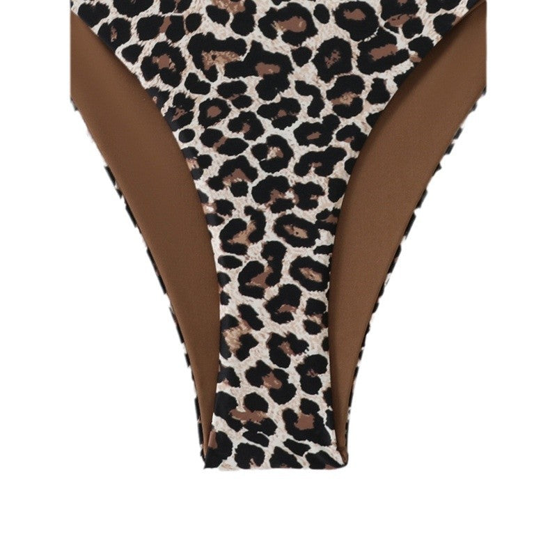Damen Triangel-Bikini mit verspieltem Leopardenmuster R&B