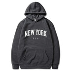 Damen Kapuzenpullover mit modischem New York Print und bequemer Passform