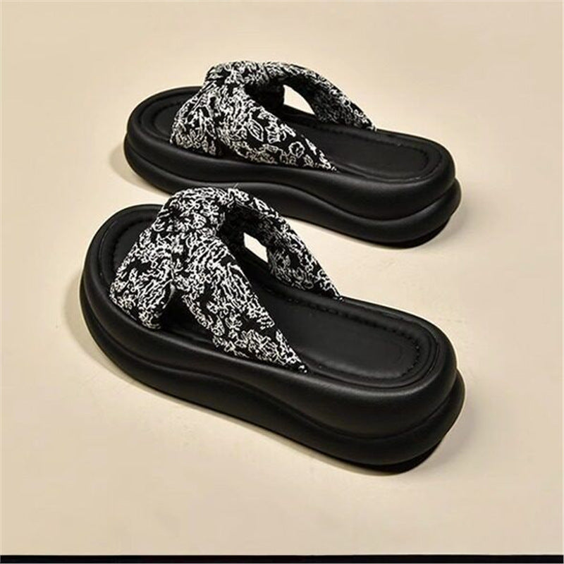 Damen flache Sandalen mit modischem Knötchendesign R&B