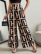 Damen Modische Palazzo-Hose mit grafischem Muster R&B