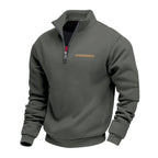 Herren nan komfortabler Halbzip Fleecepullover mit Stehkragen und elastischen Bündchen R&B