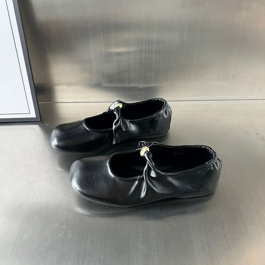 Damen elegante Ballerinas mit dekorativem Riemen und komfortablem Fußbett R&B