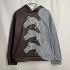 Damen Gemütlicher Hoodie mit Pferdemotiv R&B