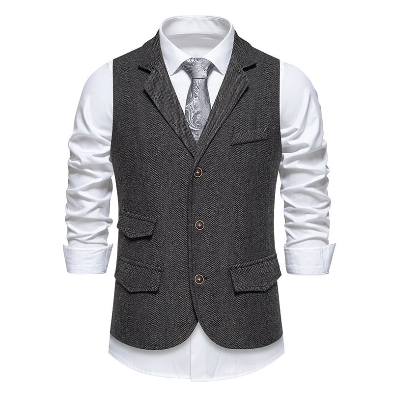 Herren Baumwoll-Feincord Weste