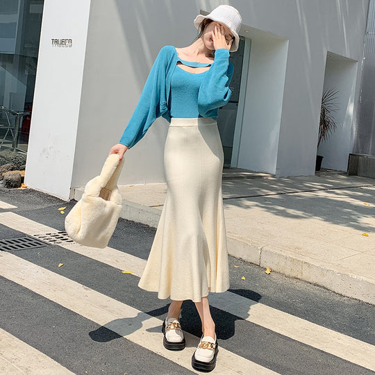 Damen Eleganter, ausgestellter Maxirock aus leichtem Material R&B