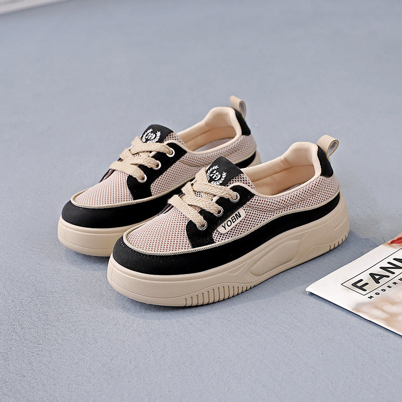 Damen Bequeme Sneakers mit luftigen Mesh-Einsätzen und auffälligem Design R&B