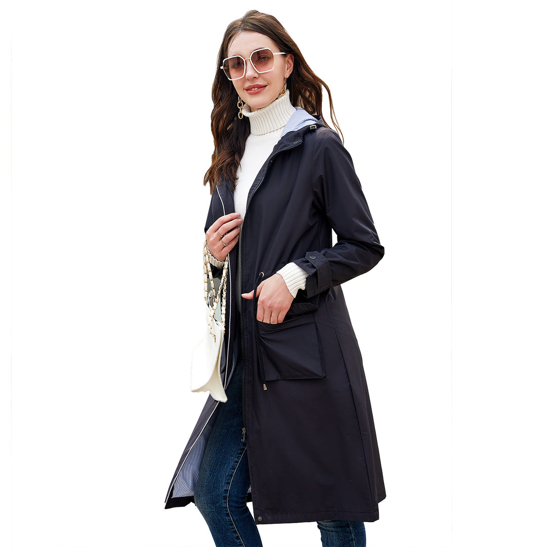 Damen winddichte Freizeitjacke mit praktischen Kordelzügen und Innenfutter R&B