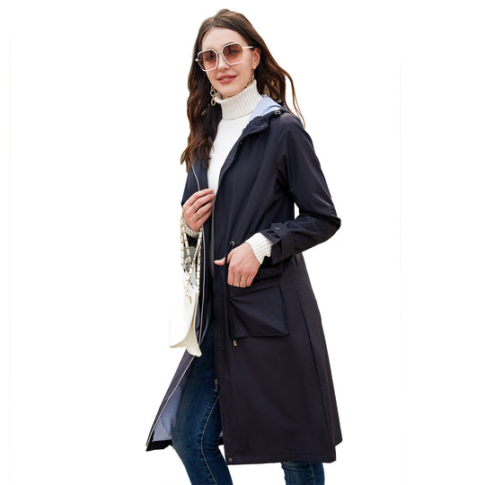 Damen winddichte Freizeitjacke mit praktischen Kordelzügen und Innenfutter R&B