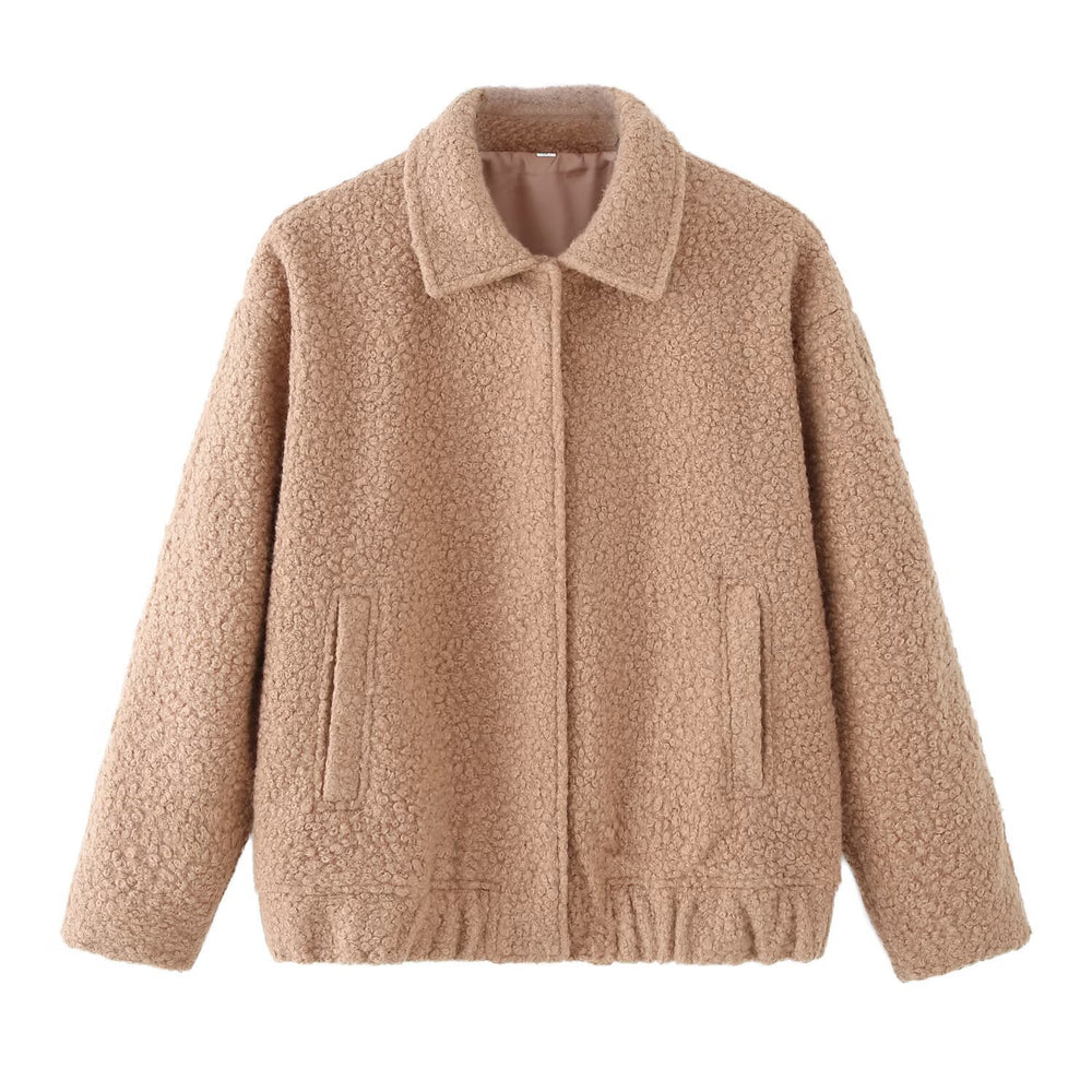 Damen kuschelige Teddyjacke im modernen Schnitt R&B