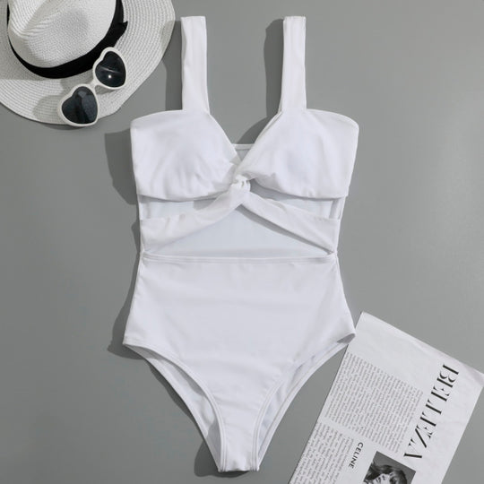 Damen Einteiler Badeanzug mit eleganten Rüschendetails R&B