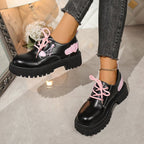 Damen modische Schnürschuhe mit kontrastierenden Details R&B