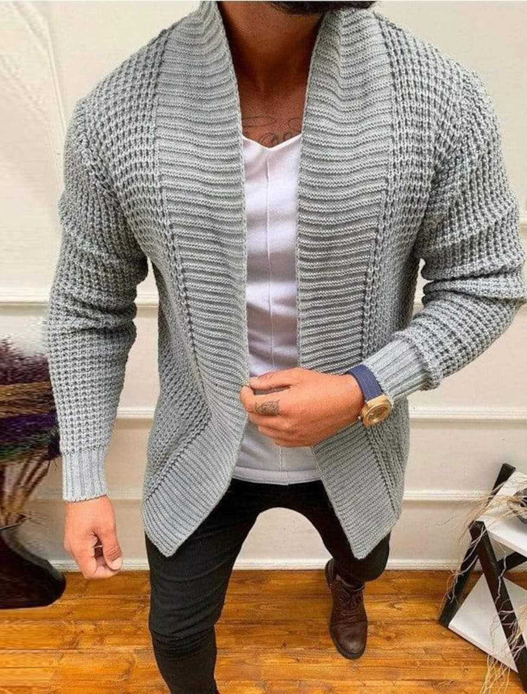 Herren Strickjacke mit modernem Schnitt R&B