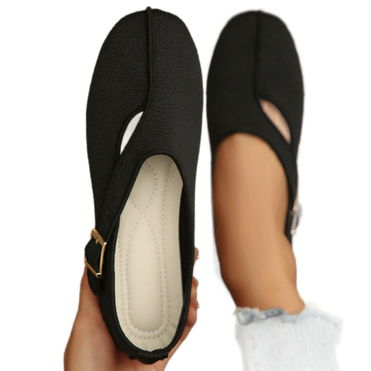 Damen Elegante Slipper mit verstellbarem Riemen und modischem Design R&B