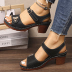 Damen Elegante und bequeme Sandalen mit Blockabsatz R&B