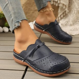 Damen Komfortable und elegante Clogs mit stilvollem Lochdesign R&B